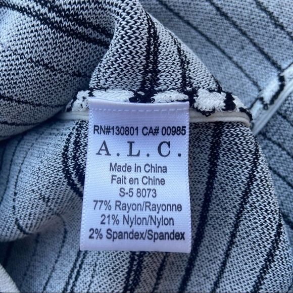 A.L.C. Lyons Striped Ponte business casual bodycon stretch Pencil Skirt Sz M - Picture 11 of 11